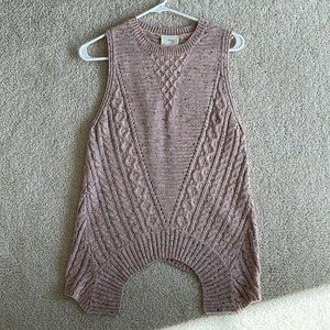 Cute sweater vest with cut out back